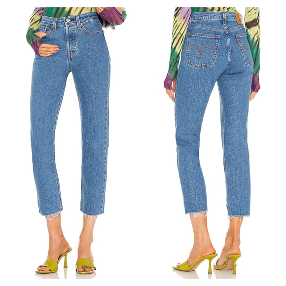 Levi's Wedgie Straight Jeans Jazz Wave - Picture 4 of 6